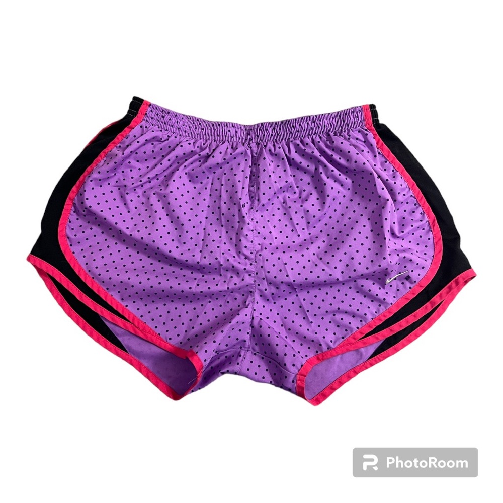Purple Nike Dri-Fit running shorts